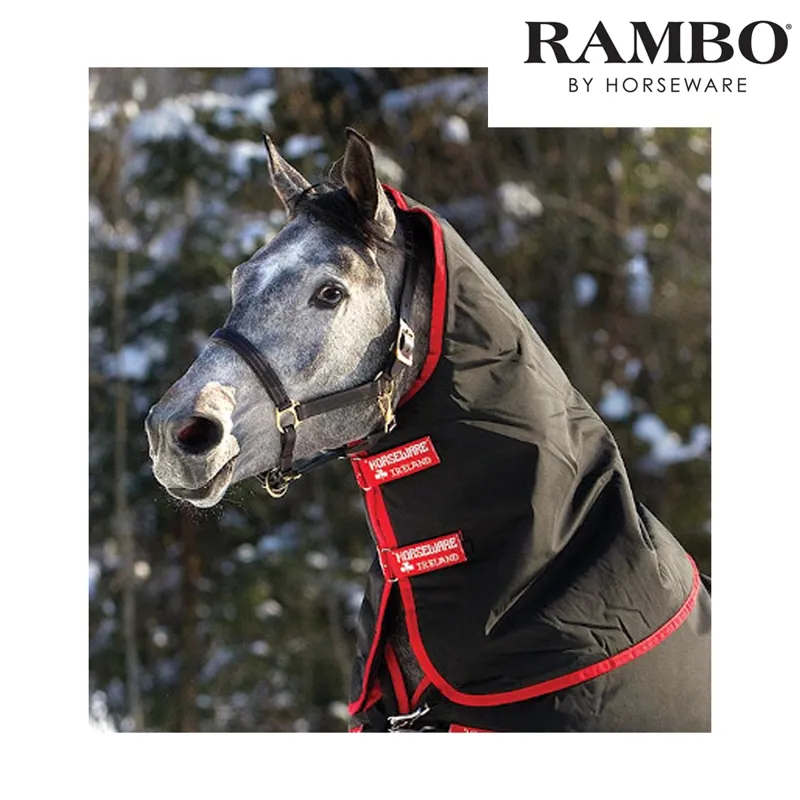 Horseware Rambo Supreme Hood Heavy 250g - Black/Red