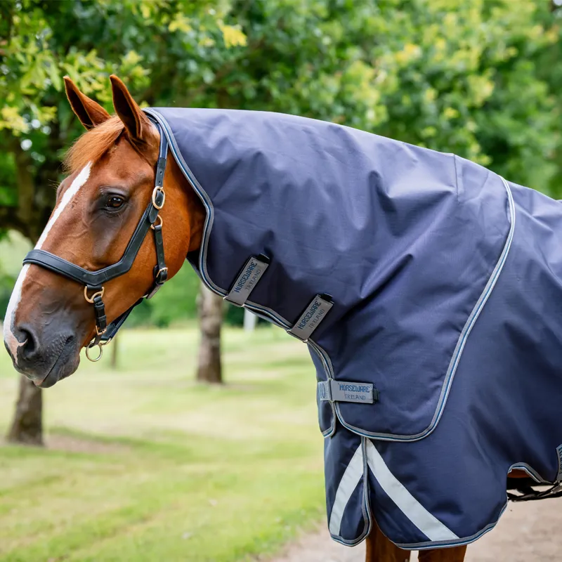 Horseware Rambo Duo Force 2.0 - 100g Outer + 100g + 300g Liner - Navy/Thunderstorm Grey/Silver-8