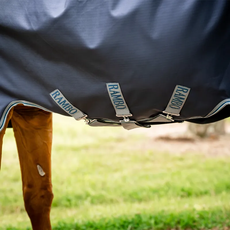 Horseware Rambo Duo Force 2.0 - 100g Outer + 100g + 300g Liner - Navy/Thunderstorm Grey/Silver-7