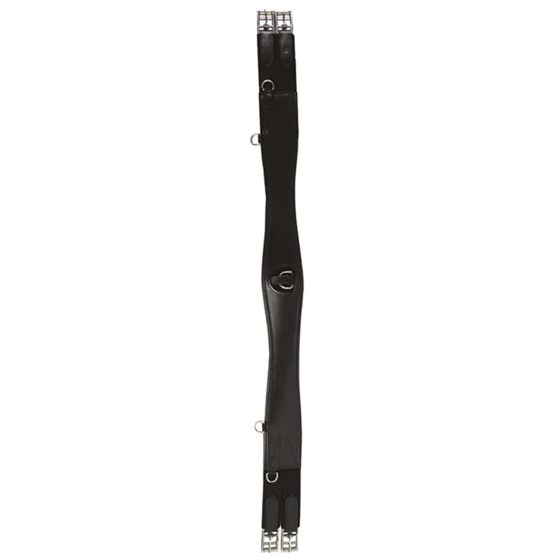Waldhausen Leather Girth With Elastic - Black