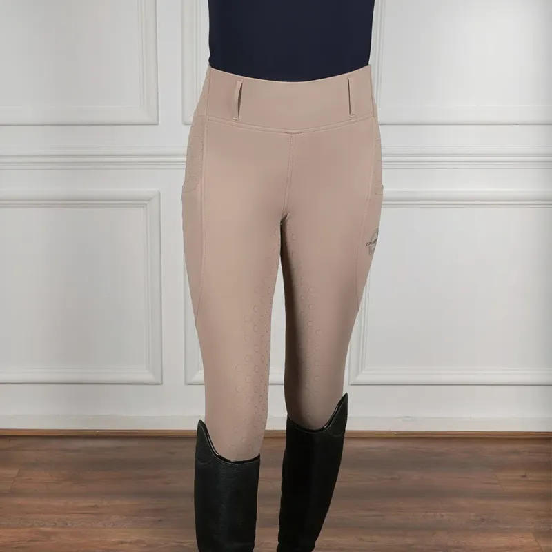 Coldstream Oxnam Competition Riding Tights - Taupe-1