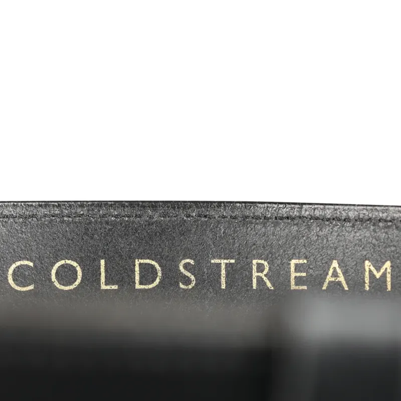 Coldstream Hutton Diamante Leather Belt - Black/Gold-2