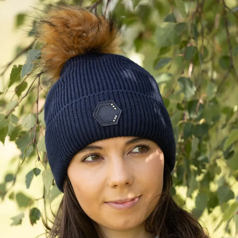 Coldstream Hawick Crystal Bobble Hat - Navy - One Size-1