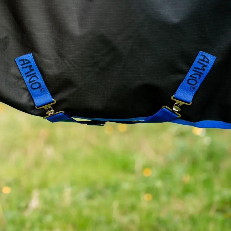 Horseware Amigo Ripstop 900 Plus 100g Turnout Rug - Black/Classic Blue-7