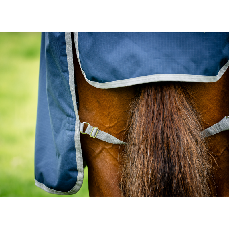 Horseware Amigo Ripstop 900 Plus 100g Turnout Rug - Navy/Titanium Grey-9