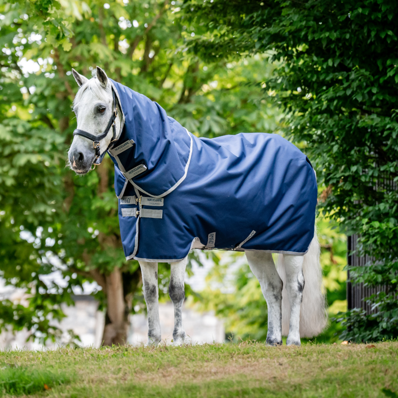 Horseware Amigo Ripstop 900 Plus 100g Turnout Rug - Navy/Titanium Grey-2