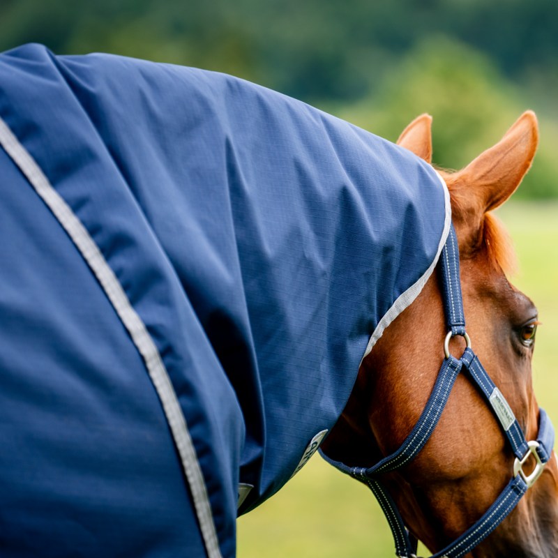 Horseware Amigo Ripstop 900 Plus 100g Turnout Rug - Navy/Titanium Grey-6