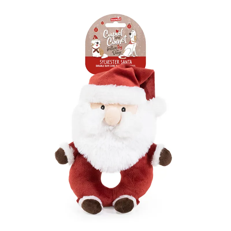 Rosewood Sylvester Santa Dog Toy