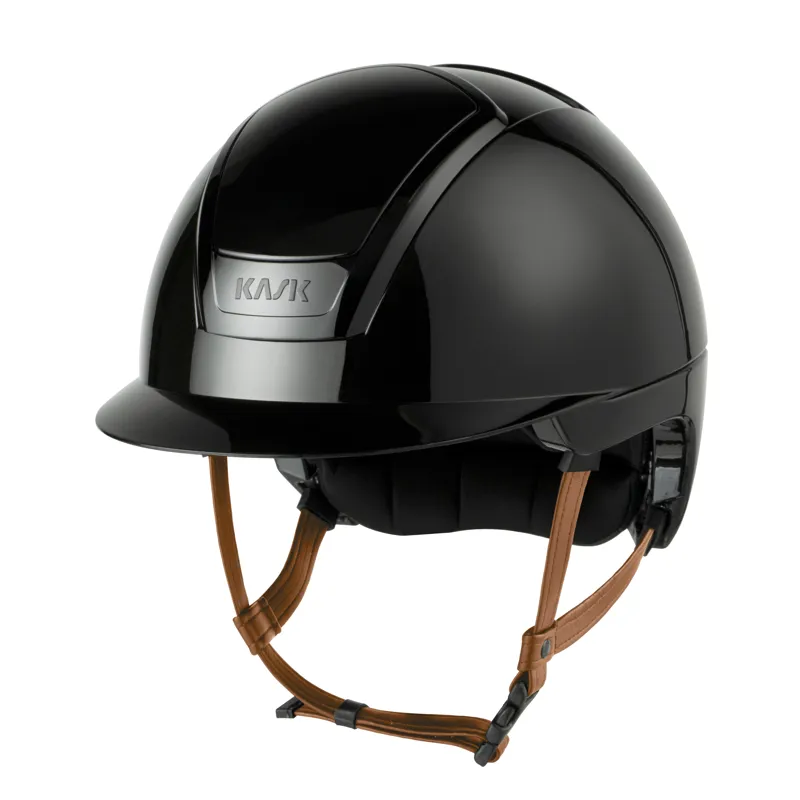 Kask Nemesi Shine Standard Peak Riding Hat - Black-1
