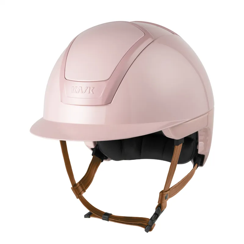 Kask Nemesi Shine Standard Peak Riding Hat - Bubble Pink-1