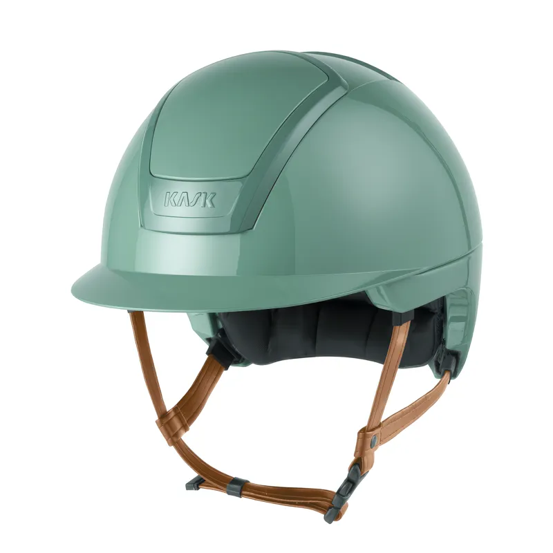 Kask Nemesi Shine Standard Peak Riding Hat - Mint Green-1