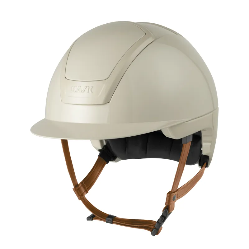Kask Nemesi Shine Standard Peak Riding Hat - Silk Beige-1