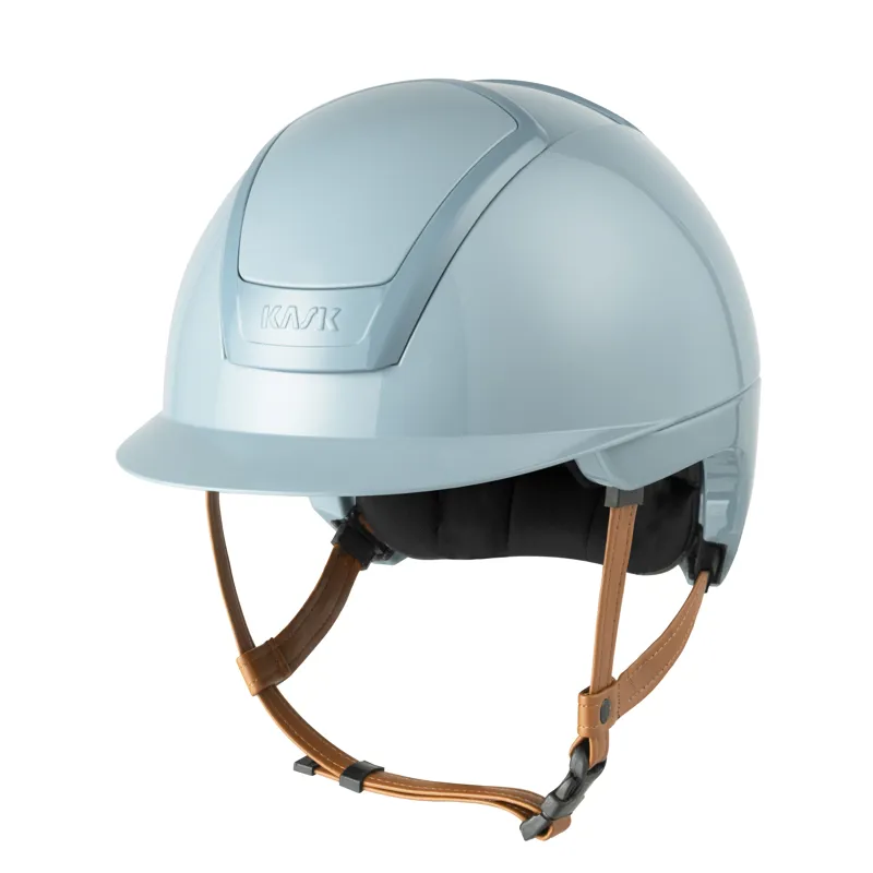 Kask Nemesi Shine Standard Peak Riding Hat - Soft Blue-1