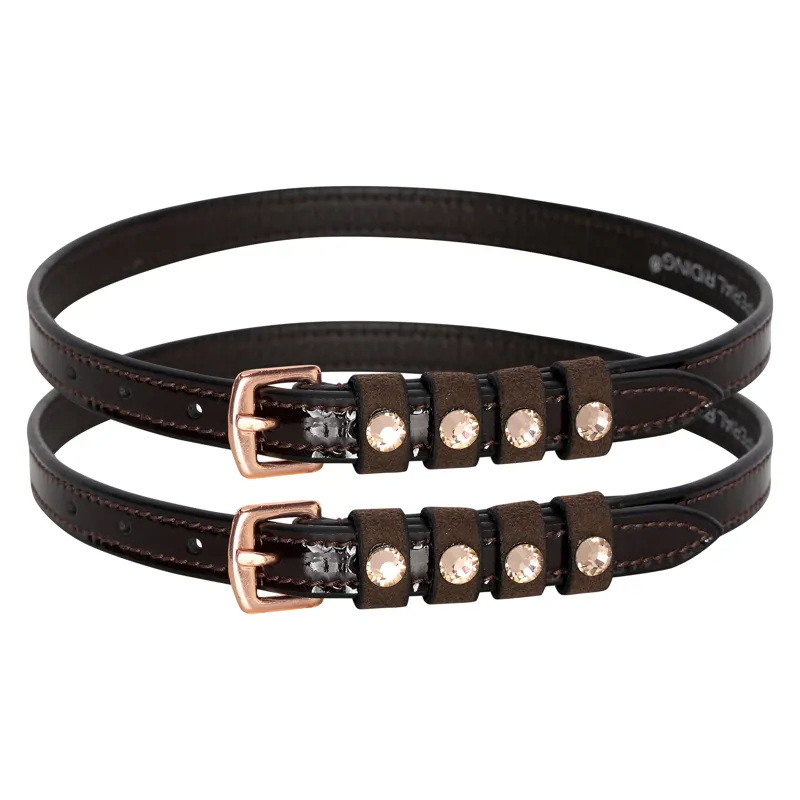 Imperial Riding Pardouz Spurstraps - Brown/Rose Metal