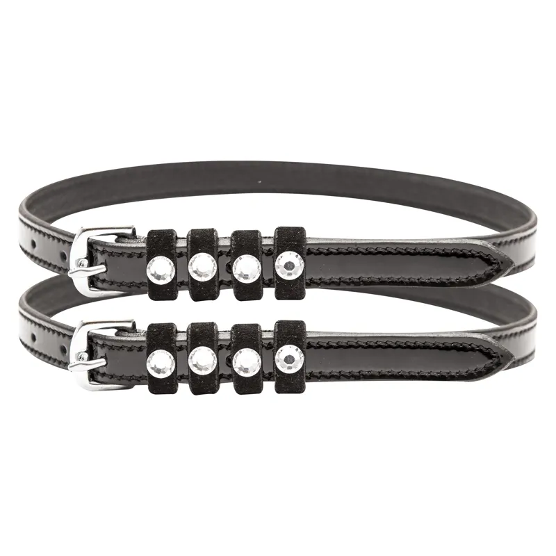 Imperial Riding Pardouz Spurstraps - Black Lack/Crystal