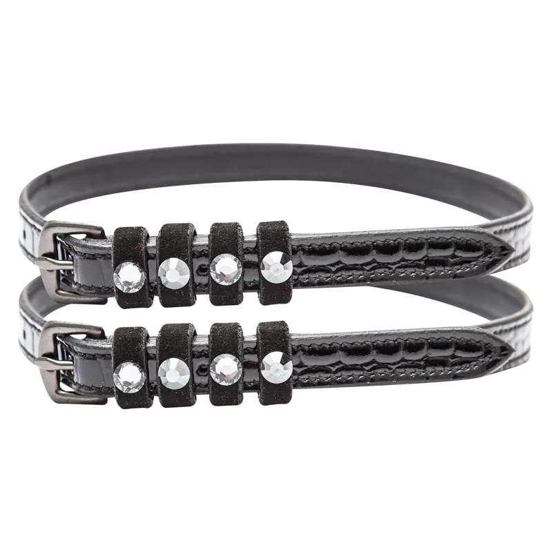 Imperial Riding Pardouz Spurstraps - Black/Black Croco