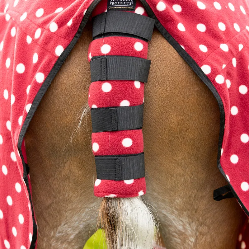 Supreme Products Dotty Fleece Tail Guard - Rich Raspberry