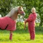 Supreme Products Dotty Fleece Headcollar and Leadrope - Rich Raspberry