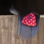Supreme Products Dotty Fleece Stirrup Covers - Rich Raspberry