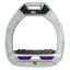 Flex-On Safe-On Junior Inclined Grip Stirrups - Grey/Grey/Purple