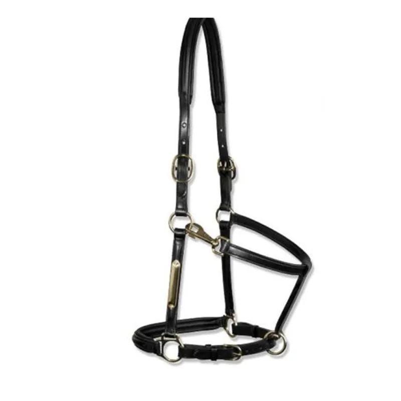 Schockemohle Meran Leather Headcollar - Black/Silver