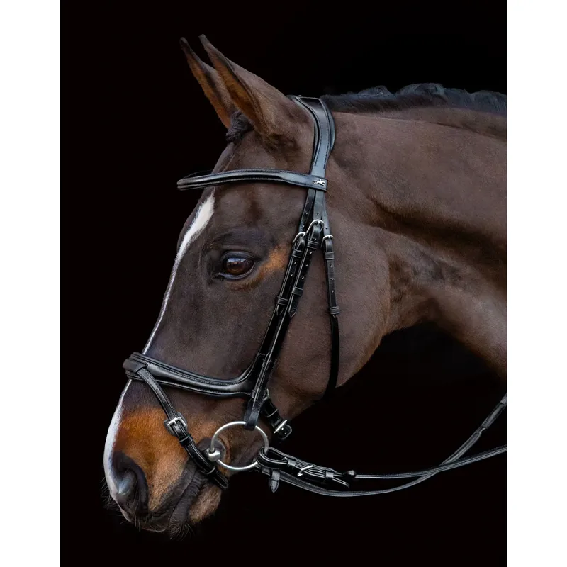 Schockemohle Ancona Select Bridle - Black/Silver-1
