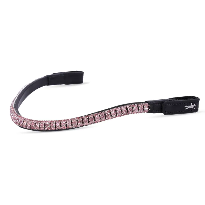 Schockemohle Malaga Browband - Black/Light Pink
