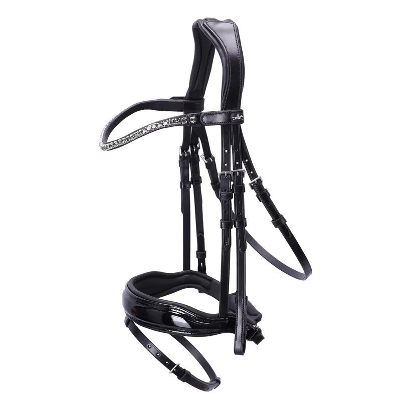 Schockemohle Siena Bridle - Black/Patent/Grey
