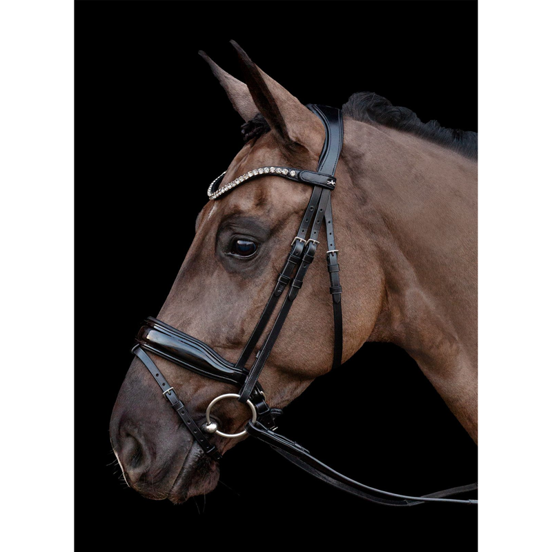 Schockemohle Siena Bridle - Black/Patent/Grey-1
