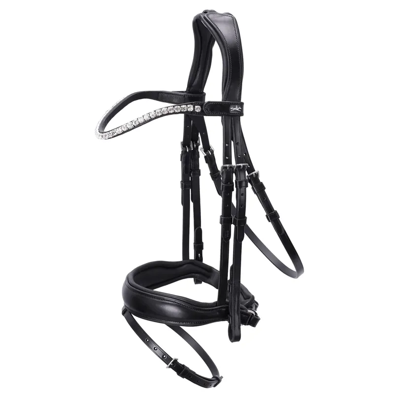 Schockemohle Siena Bridle - Black/Silver