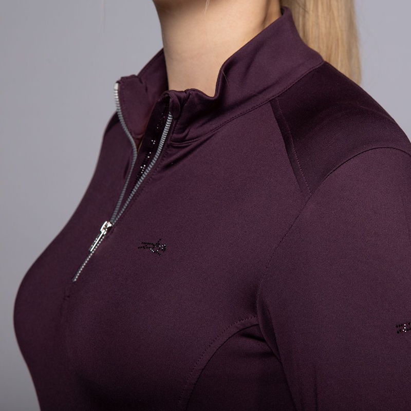 Schockemohle SPAyla Style Ladies Functional Training Shirt - Deep Mauve-4