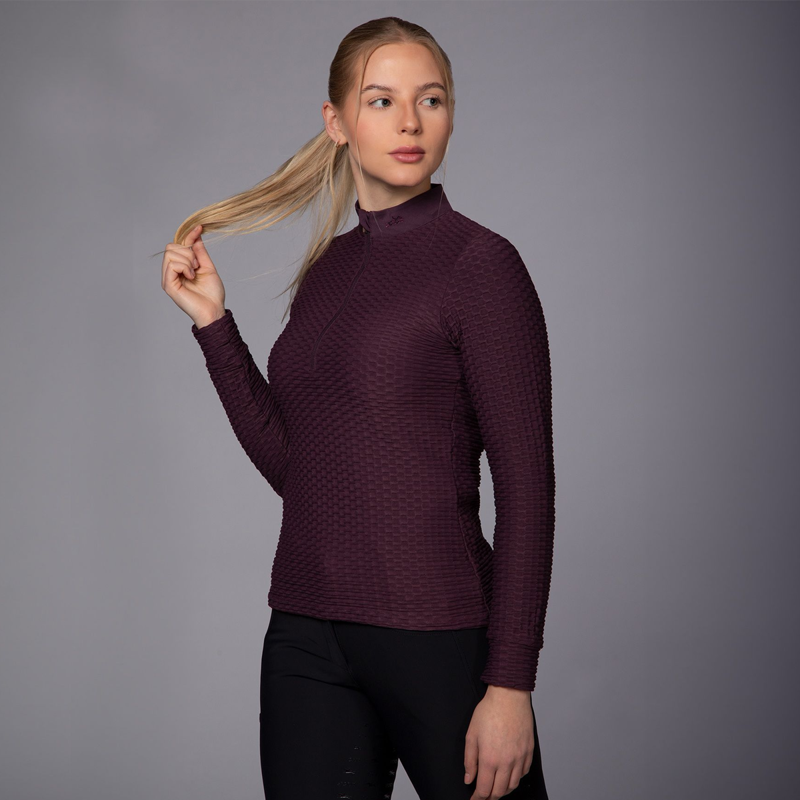 Schockemohle SPHedy Style Ladies Training Shirt - Deep Mauve-2