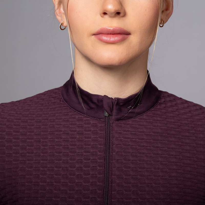 Schockemohle SPHedy Style Ladies Training Shirt - Deep Mauve-5