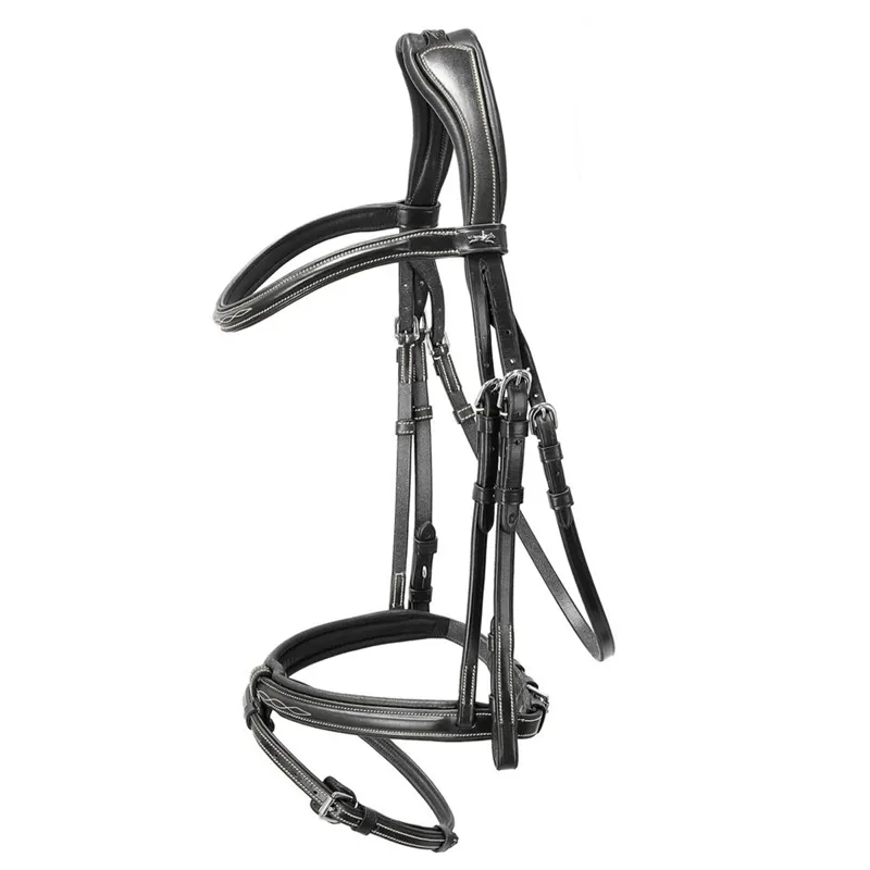 Schockemohle Tokyo F Select Bridle - Black/Cream/Silver