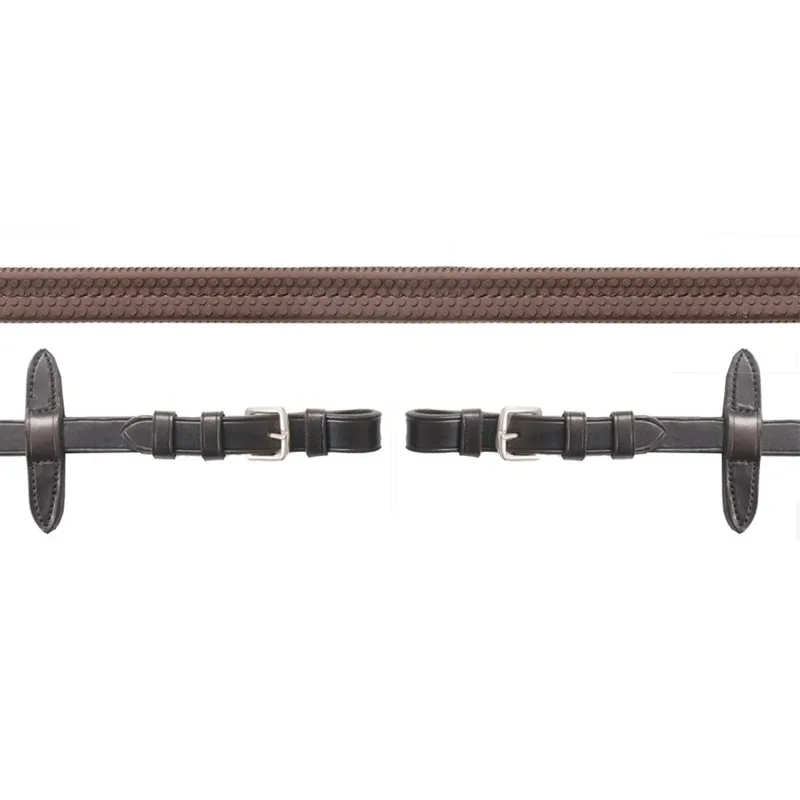 Schockemohle Sports Reins - Brown/Silver