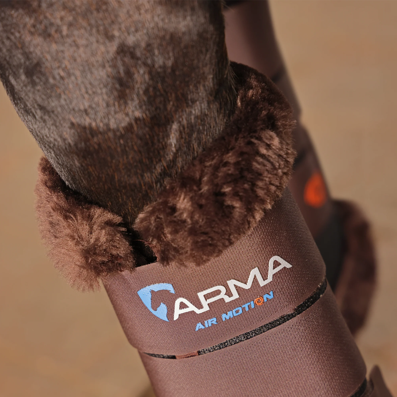 Shires ARMA Air Motion Supafleece Brushing Boots - Brown-6