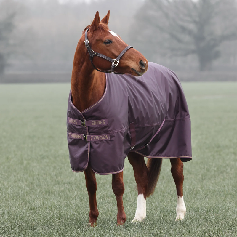 Shires Typhoon 100 Turnout Rug - Black Cherry-1