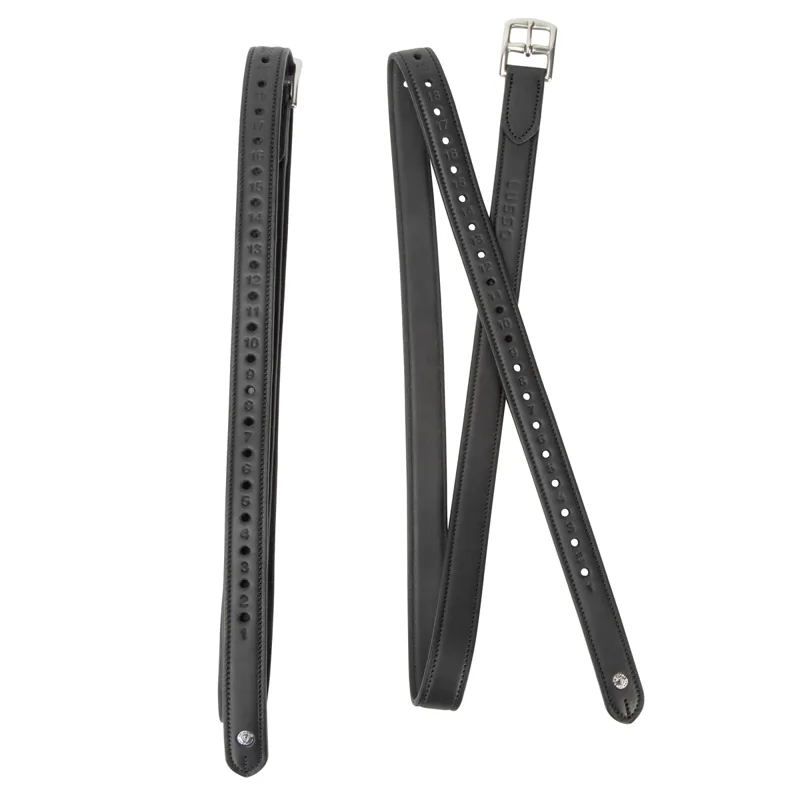 Shires Velociti Lusso Non Stretch Stirrup Leathers - Black