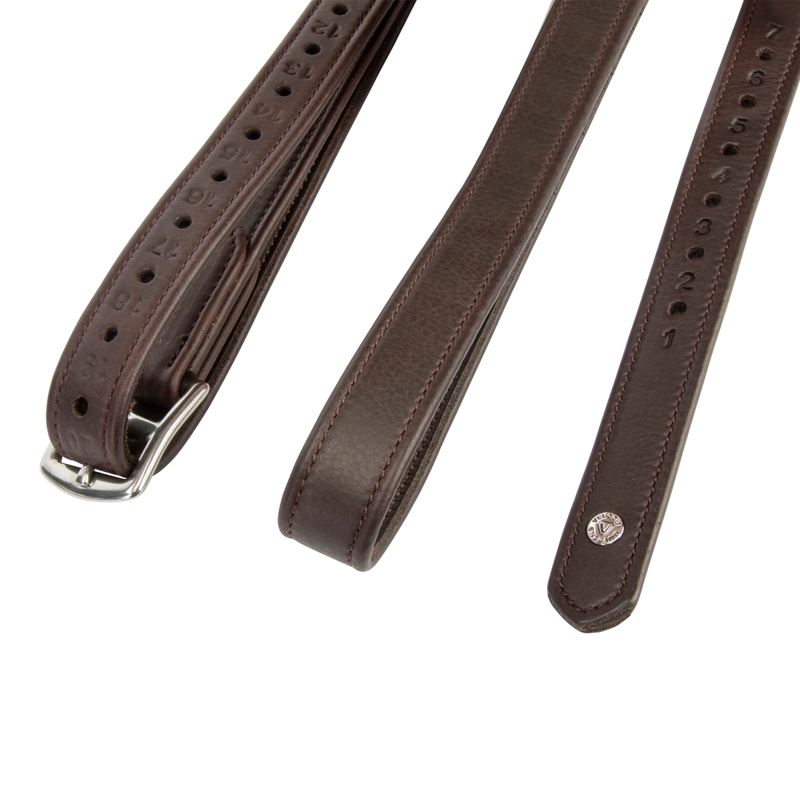 Shires Velociti Lusso Wrapped Stirrup Leathers - Havana-2
