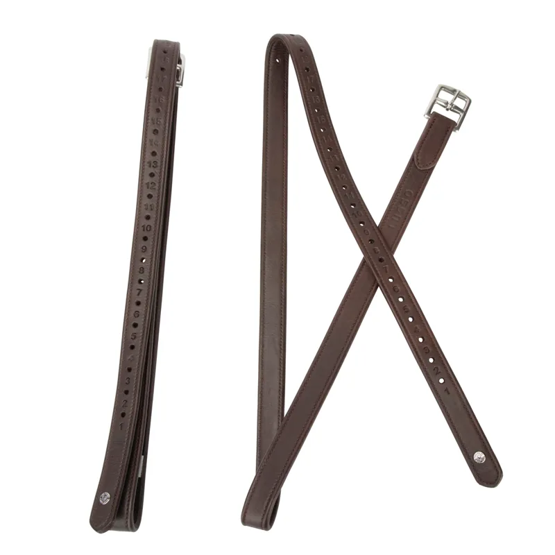 Shires Velociti Lusso Wrapped Stirrup Leathers - Havana