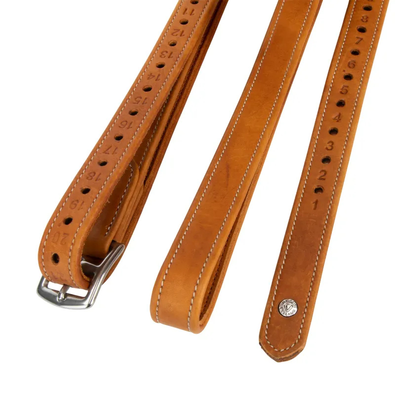 Shires Velociti Lusso Wrapped Stirrup Leathers - Tan-1