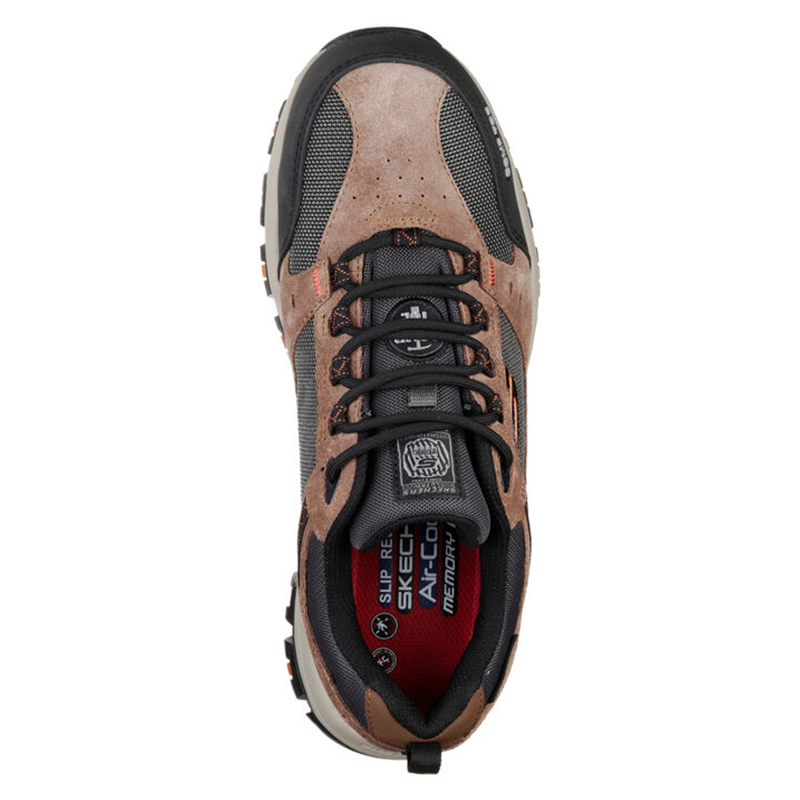 Skechers Men's Work Greetah Comp Toe Safety Shoe - Brown/Black-3