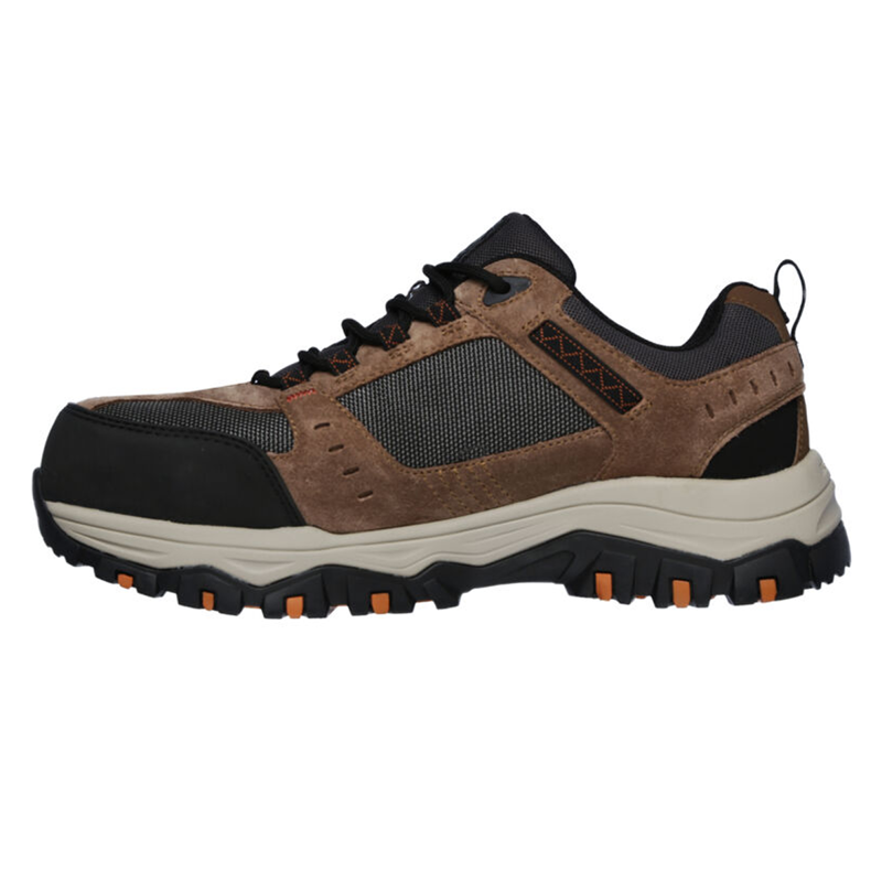 Skechers Men's Work Greetah Comp Toe Safety Shoe - Brown/Black-1