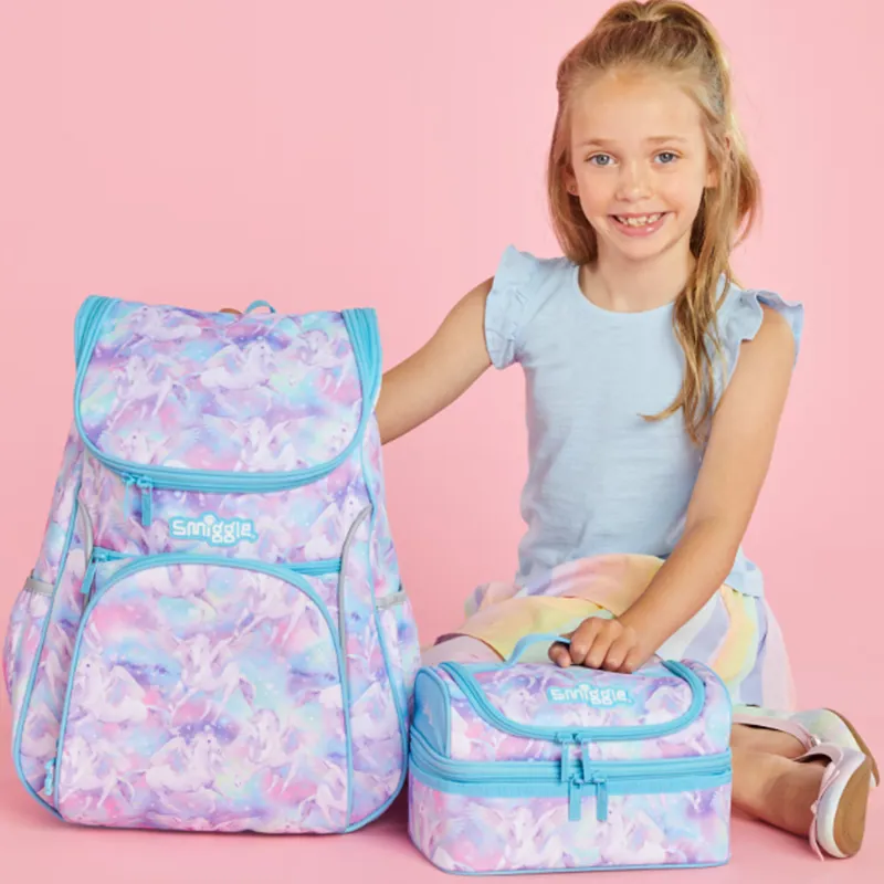 Smiggle Freestyle Double Decker Lunchbox - Pastel-3