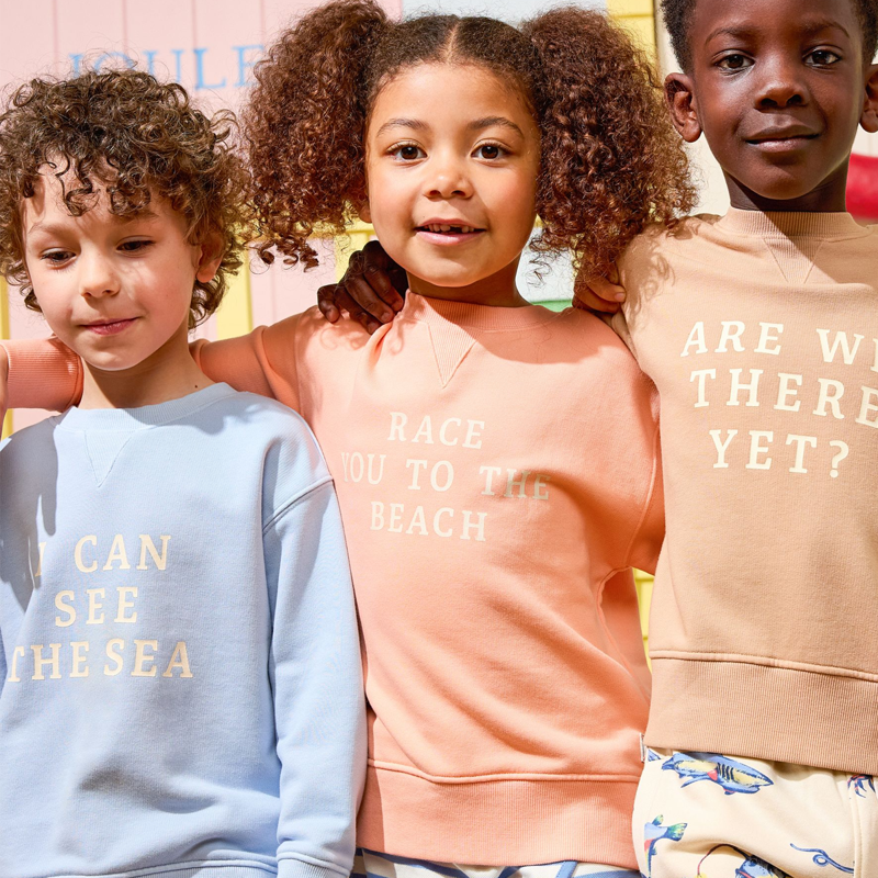 Joules Kids Sundaze Sweatshirt - Salmon Orange-3