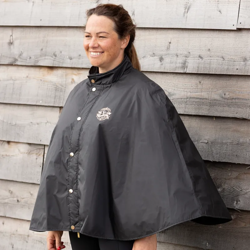 Supreme Products Active Show Rider Rain Cape - Black/Gold