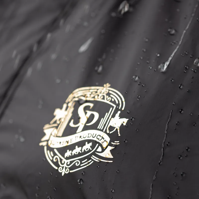 Supreme Products Active Show Rider Rain Cape - Black/Gold-2