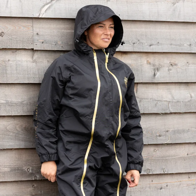Supreme Products Active Show Rider Waterproof Onesie - Black/Gold-1