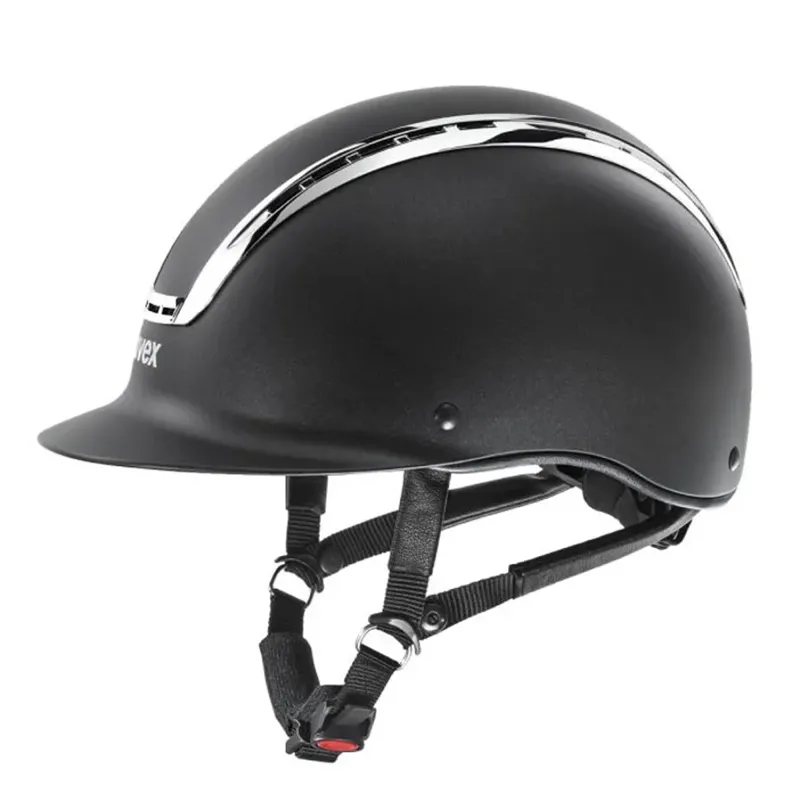 UVEX Suxxeed Chrome Riding Hat - Black Mat Silver