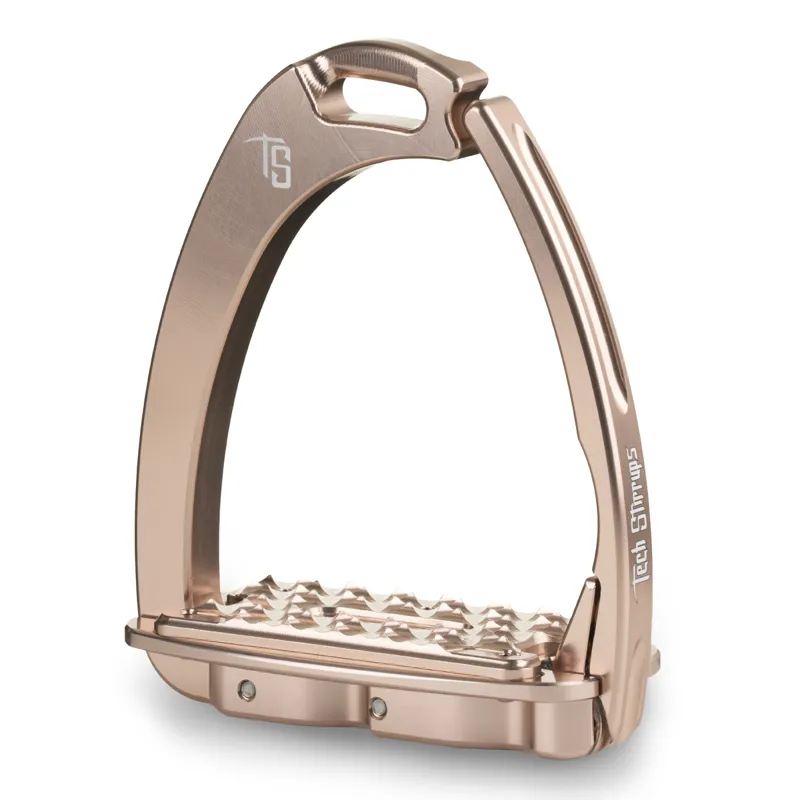 Tech Venice Sloped M Medium Safety Stirrups - Rose Gold